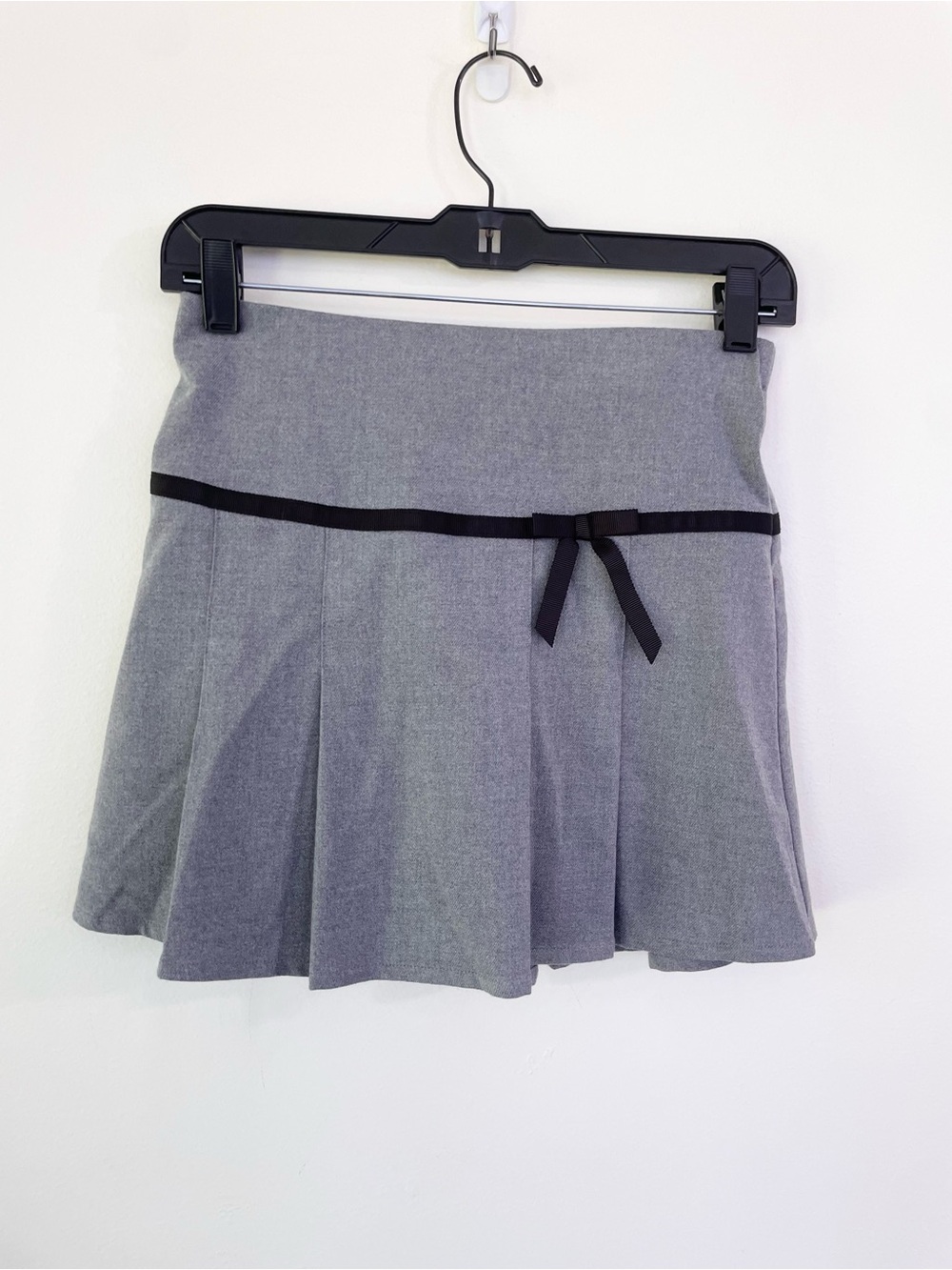 Abercrombie Kids Grey Black Pleated Skirt Skort Sz 13/14 Classic Preppy Academia